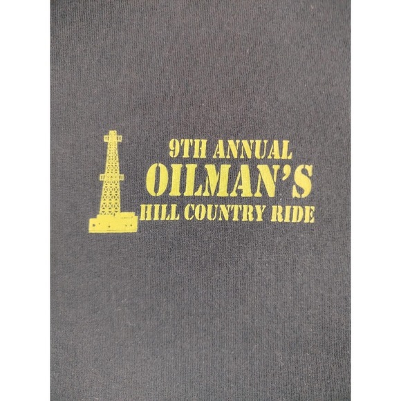 Gildan Oilman's Hill Country Ride Shirt Mens XL Black Motorcycle Bikercore Moto - Picture 5 of 11